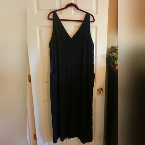 Old Navy black linen dress, 2X